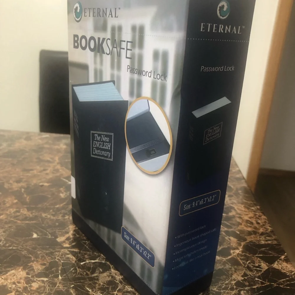 HomeSafe Eterna Blue Book Safe with Password Lock(New)